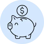 Budget-friendly monthly payments icon